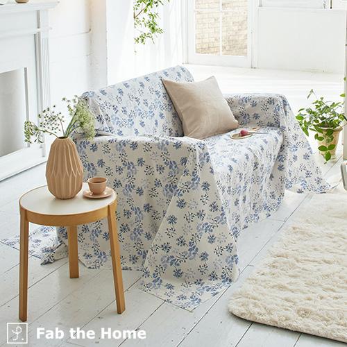 マルチカバー フリークロス 210×210cm Fab the Home ハーベスト 綿100％ ソファカバー 3人掛け用 ベッドカバー ベッドスプレッド 花柄 北欧  ファブザホーム | ブランド登録なし