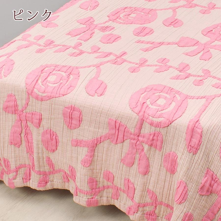 ガーゼ ケット シングル 綿90 西川 マタノアツコ ATSUKOMATANO 薔薇のギフト ガーゼケット ガーゼ 夏 またのあつこ 洗える 吸湿 くしゅくしゅ | 西川 | 07