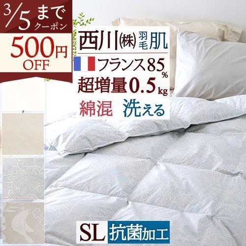 羽毛肌布団（夏布団）シングル西川リビング