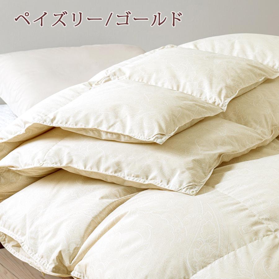 羽毛布団 西川 セミダブル 2枚合わせ 1.3kg 抗菌 フランス産ダウン90％ DP400 日本製 洗える コインランドリー 2枚合せ | 西川 | 07