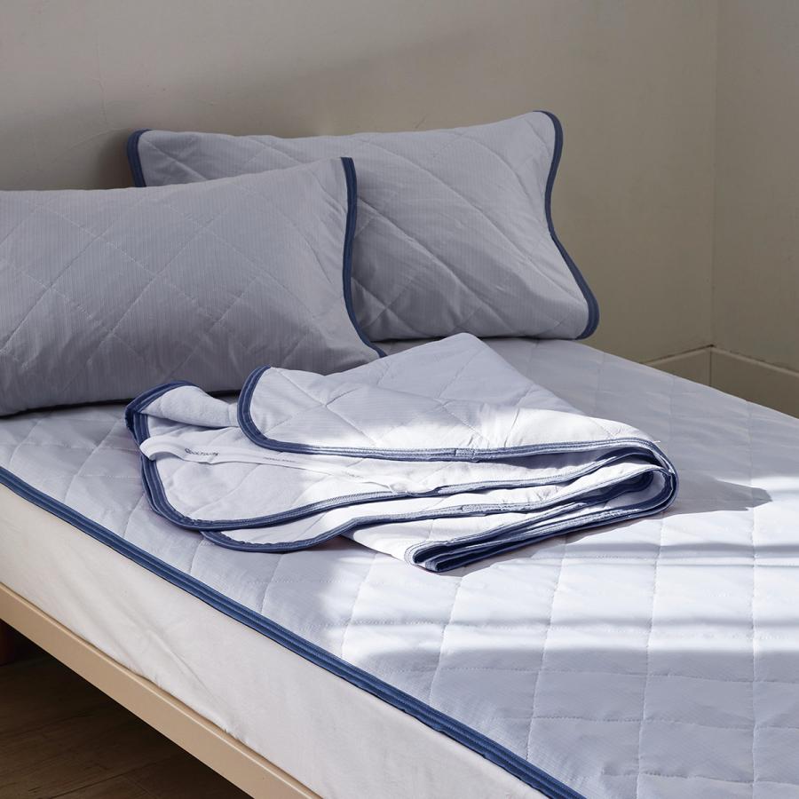 西川 敷きパッド ダブル 冷感 夏用 ひんやり クールタッチ PCM 冷感敷パッド 綿100% リバーシブル 接触冷感 | 西川 | 01