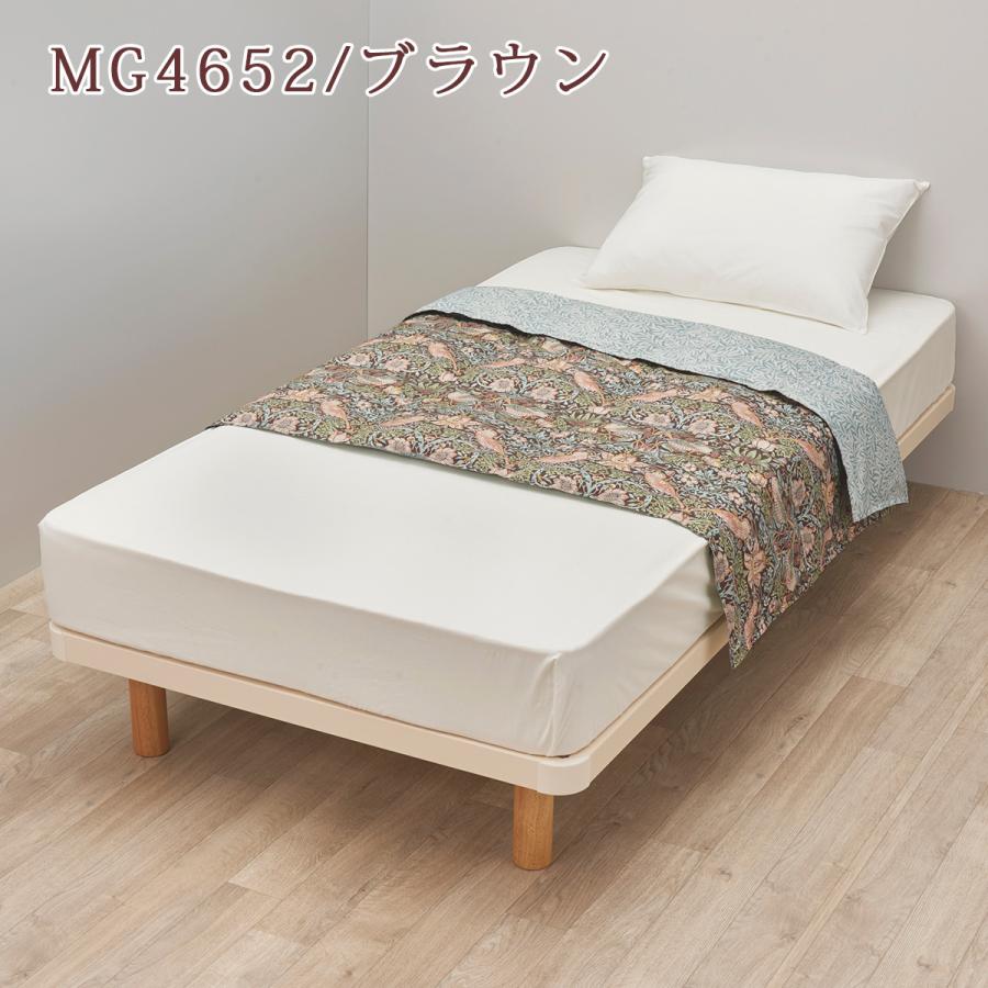羽毛肌掛け布団 ハーフケット ウィリアムモリス いちご泥棒 ホワイトダウン70％ 0.1kg 日本製 洗える 西川 羽毛肌布団 | 西川 | 06