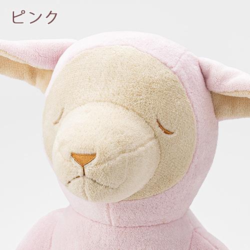 羊のぬいぐるみ 京都西川 本物の羊毛 ベル付き 24×18×11㎝ 羊の