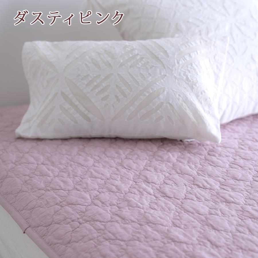 敷きパッド ワイドダブル 西川 夏 綿100% 天然素材 コットン 水洗いキルト ひんやり 洗える 敷パッド ベッドパッド イブル | 西川 | 07