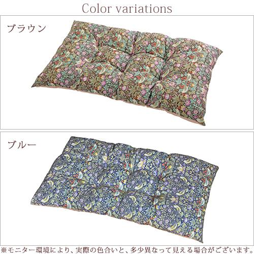 爆買 ロマンス小杉 長座布団 V&A ウィリアムモリス 綿混 Strawberry Thief いちご泥棒 68×120cm | ロマンス小杉 | 01