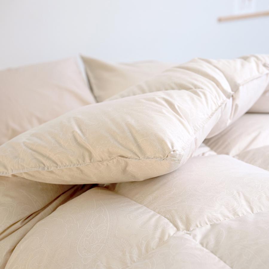 羽毛布団 シングルロング長身用 掛布団カバー等特典付 西川 厳選ホワイトグース ダウン90% 増量1.3kg コインランドリー対応 日本製 抗菌 掛け布団 冬用 | 西川 | 05