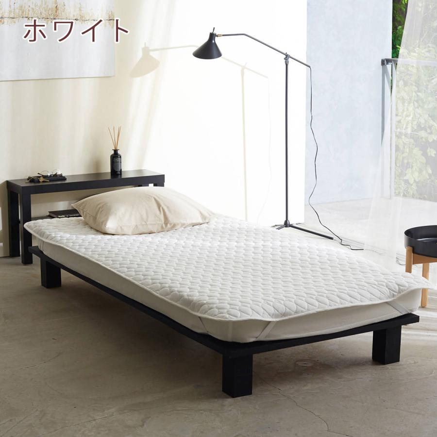 敷きパッド シングル 綿70％ 麻30％ 綿麻 生地 リネン fab the Home リネンミックス ワンウォッシュ 四隅ゴム付き 洗える 敷パッド 敷きパット | ブランド登録なし | 02