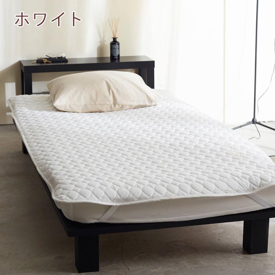 敷きパッド シングル 綿70％ 麻30％ 綿麻 生地 リネン fab the Home リネンミックス ワンウォッシュ 四隅ゴム付き 洗える 敷パッド 敷きパット | ブランド登録なし | 04