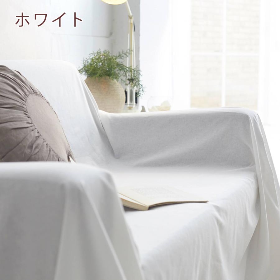 マルチカバー Lサイズ 210×270cm 綿70％ 麻30％ 綿麻 生地 リネン fab the Home リネンミックス ワンウォッシュ ベッドカバー ソファカバー ベッドスプレ | ブランド登録なし | 08