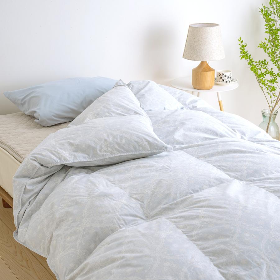 羽毛布団 セミダブル 暖か 大増量 1.6kg 厳選ダウン85% DP350 日本製 西川掛布団カバー特典付 中央肩口増量 抗菌 花粉 ダニ対策 ロマンス小杉 冬用 | ロマンス小杉 | 08