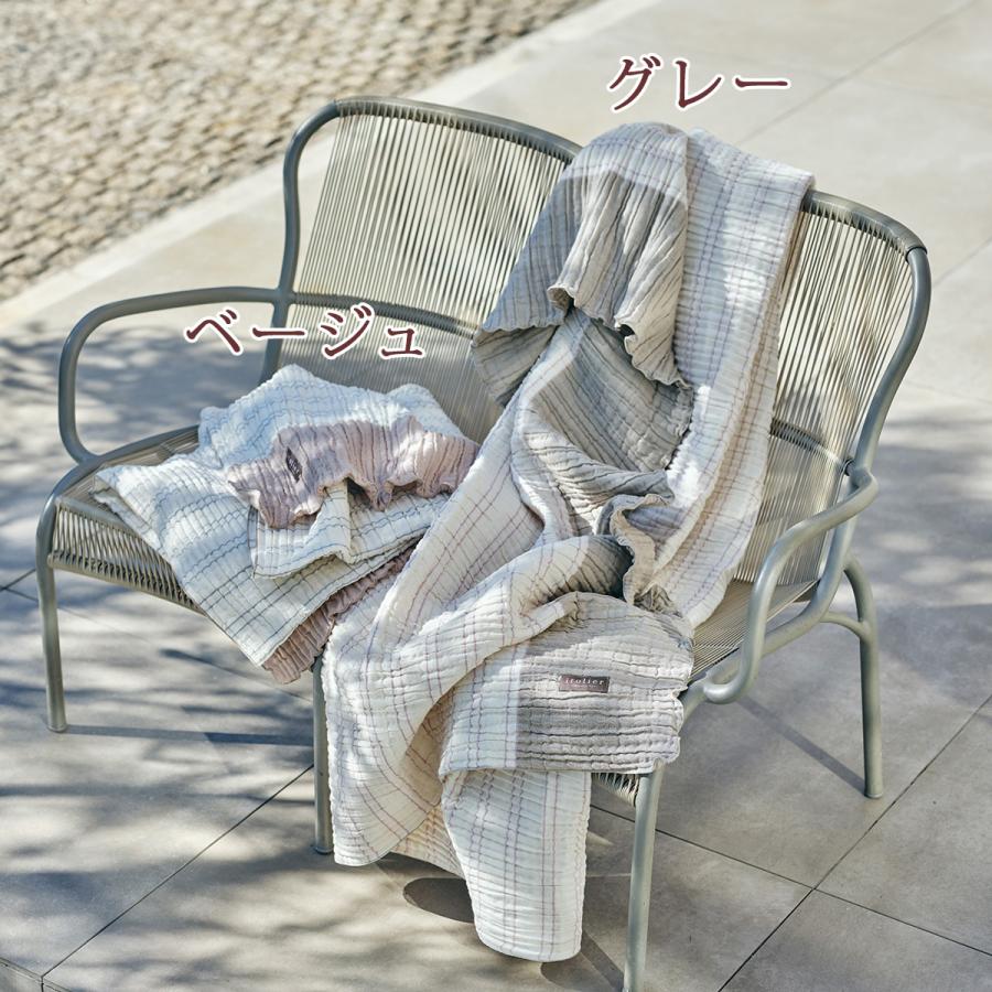 西川 ガーゼケット シングル 日本製 片面ガーゼ コットンレイヤーケット インナーケット くしゅくしゅ 吸湿発熱 裏起毛 毛布 ブランケット オールシーズン_3