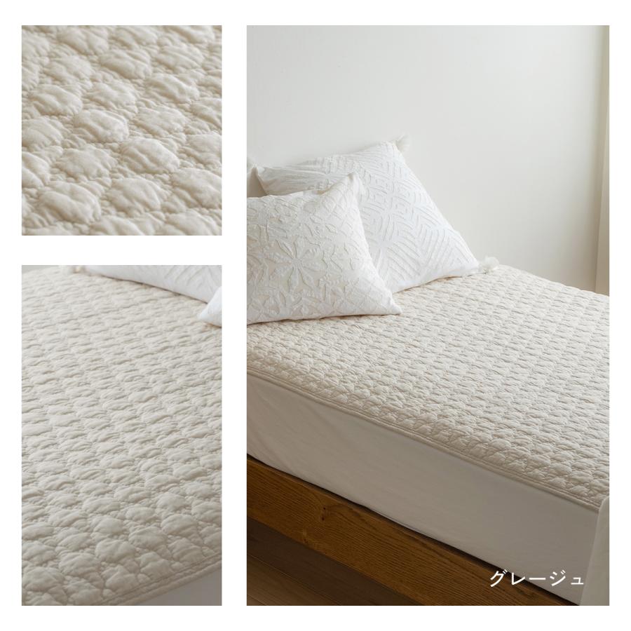 水洗いキルト敷きパッド セミシングル 91×195cm ひんやり 綿100% 詰め物 増量タイプ 天然素材 平織 コットン 脱脂綿 マット 夏 丸洗い ベッドパッド イブ | ブランド登録なし | 08