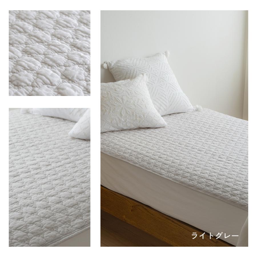 水洗いキルト敷きパッド ワイドダブル ひんやり 綿100% 詰め物 大増量タイプ 天然素材 平織 コットン 脱脂綿 マット 夏 丸洗い ベッドパッド イブル | ブランド登録なし | 10