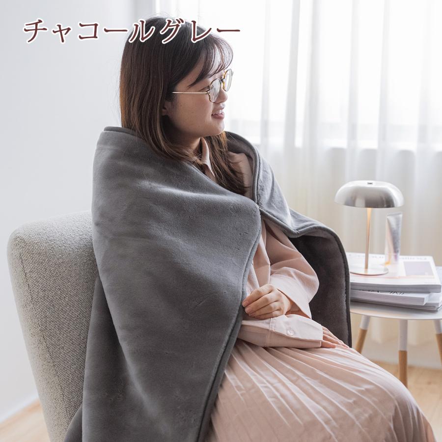 毛布 ひざ掛け 膝掛け 70×100cm 吸湿発熱 2枚合わせ 日本製 厚手 洗える 暖かい 抗菌 防臭 アクリル毛布 制電加工 ペット ブランケット | ブランド登録なし | 06