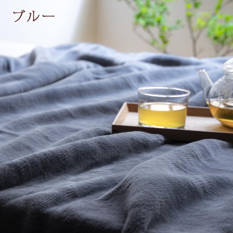 綿毛布 ダブル 日本製 西川 オーガニック 綿100% ブランケット 風で紡ぐ糸 コットン 春 秋 冬 無地 洗える ウォッシャブル 抗菌 保湿 | 西川 | 18