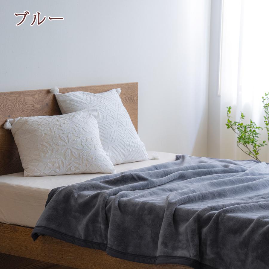 綿毛布 ダブル 日本製 西川 オーガニック 綿100% ブランケット 風で紡ぐ糸 コットン 春 秋 冬 無地 洗える ウォッシャブル 抗菌 保湿 | 西川 | 06