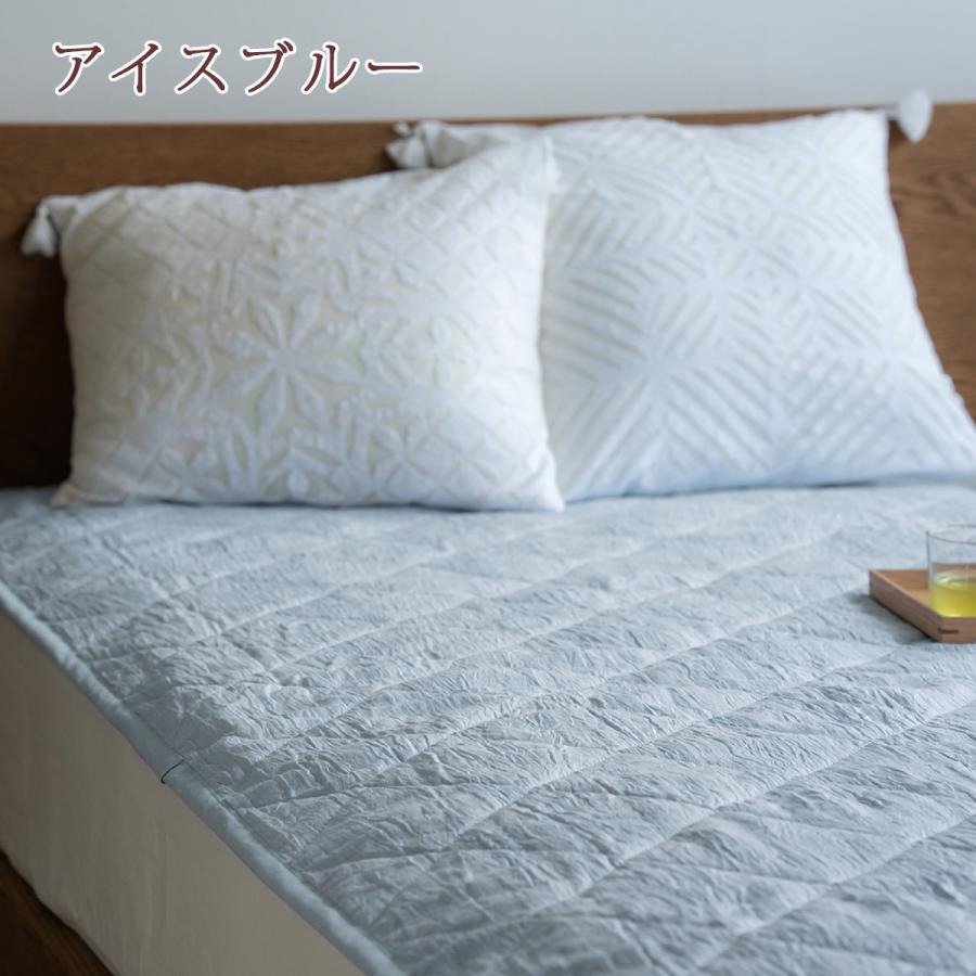 敷きパッド ダブル 麻100 日本製 近江ちぢみ 麻敷きパッドリネン ラミー 麻100％ 夏用 天然素材 敷パッド ひんやり 涼感 接触冷感 | ブランド登録なし | 02