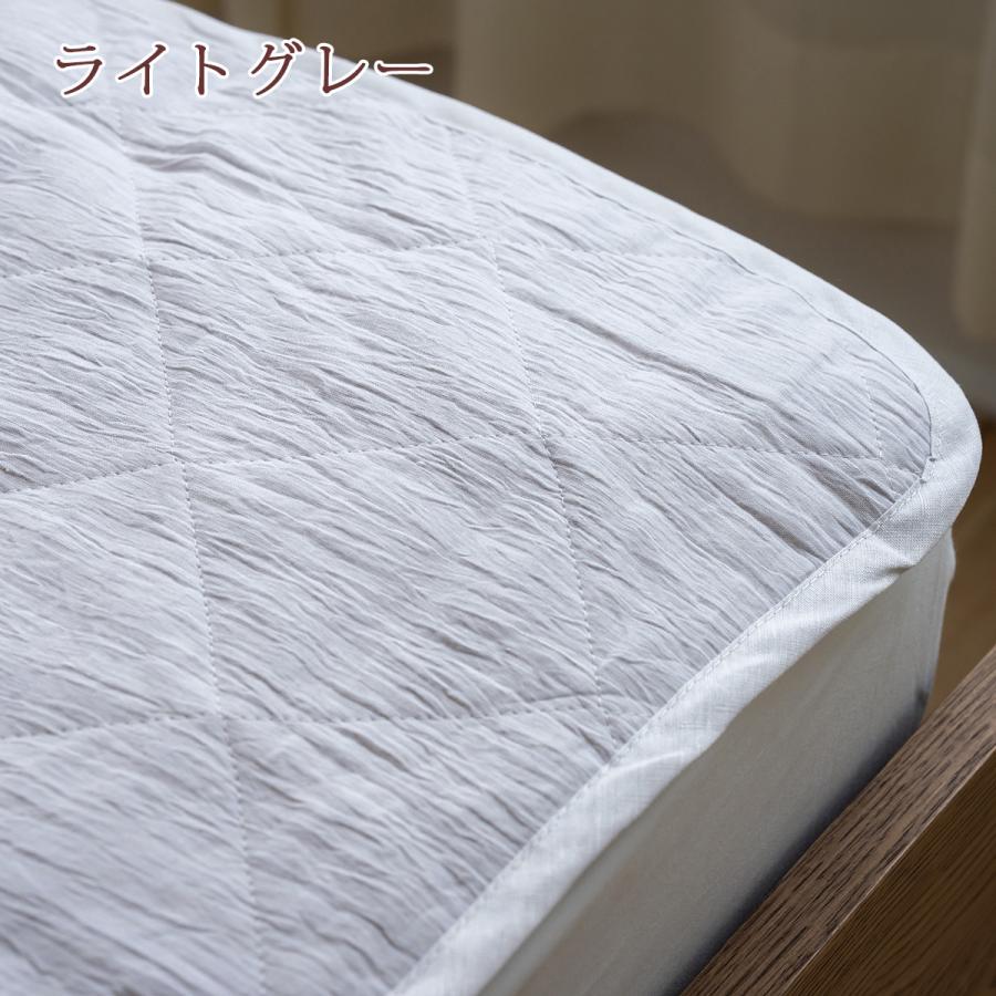 敷きパッド ダブル 麻100 日本製 近江ちぢみ 麻敷きパッドリネン ラミー 麻100％ 夏用 天然素材 敷パッド ひんやり 涼感 接触冷感 | ブランド登録なし | 09