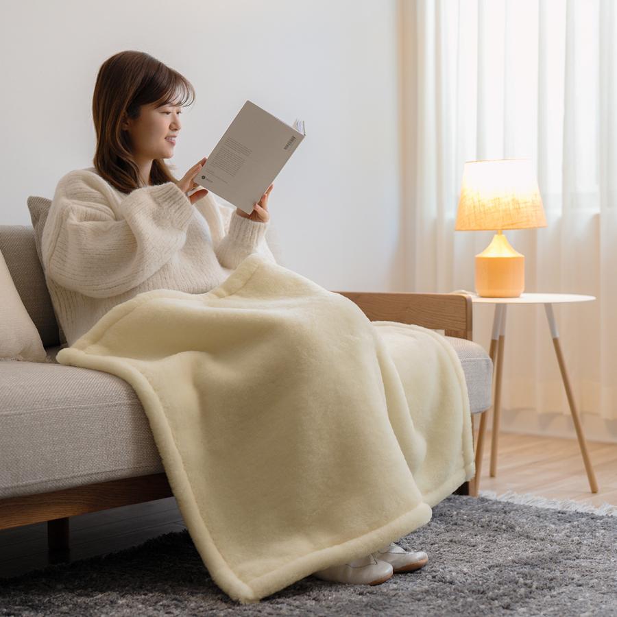 毛布 ひざ掛け 膝掛け 70×100cm ウール 100% ブランケット 泉大津 日本製 ウール毛布 メリノウール 厚手 ベビー お昼寝 保育園 洗える | ブランド登録なし | 01