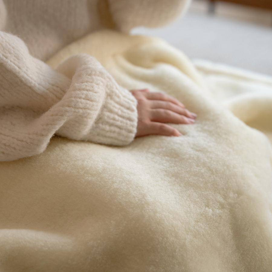 毛布 ひざ掛け 膝掛け 70×100cm ウール 100% ブランケット 泉大津 日本