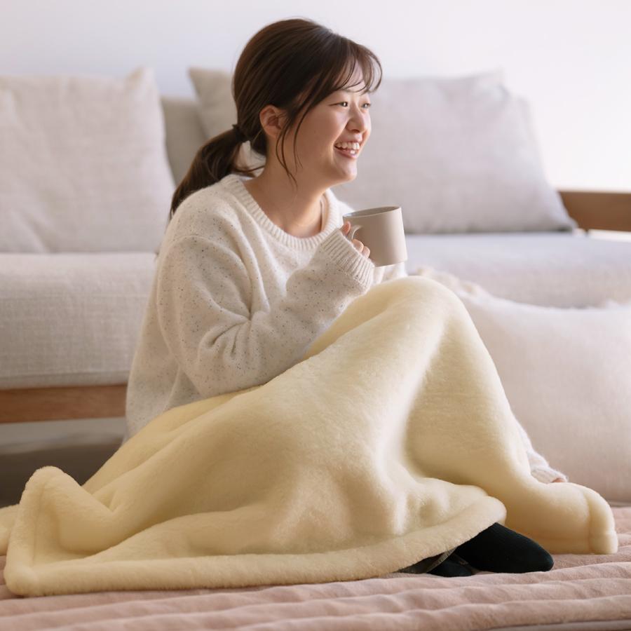 毛布 ひざ掛け 膝掛け 70×100cm ウール 100% ブランケット 泉大津 日本製 ウール毛布 メリノウール 厚手 ベビー お昼寝 保育園 洗える | ブランド登録なし | 07