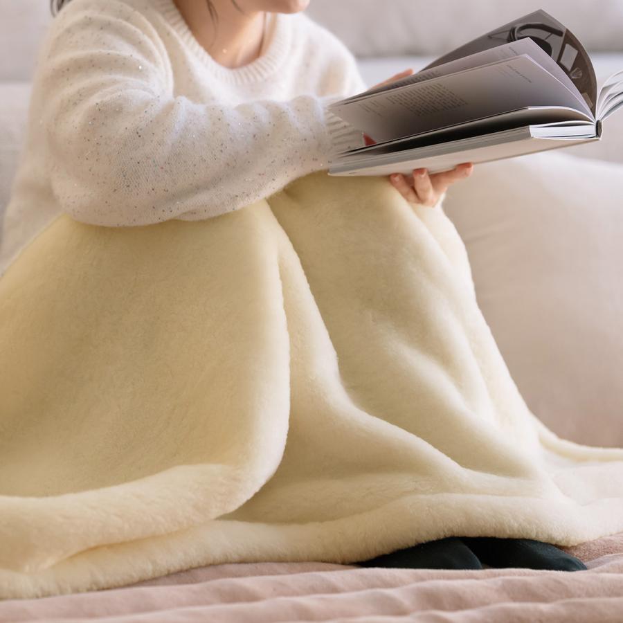 毛布 ひざ掛け 膝掛け 70×100cm ウール 100% ブランケット 泉大津 日本製 ウール毛布 メリノウール 厚手 ベビー お昼寝 保育園 洗える | ブランド登録なし | 08