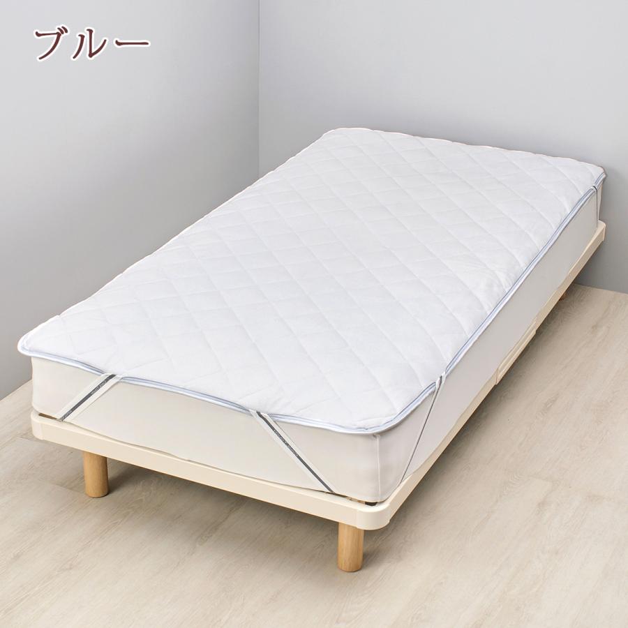 敷きパッド セミダブル 冷感 夏用 ひんやり 西川 クールタッチ 冷感敷パッド 綿100% リバーシブル 接触冷感_3