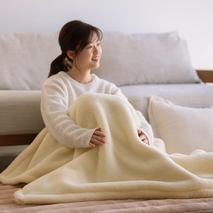 毛布 ハーフサイズ 140×100cm ひざ掛け ウール 100% ブランケット 泉大津 日本製 ウール毛布 メリノウール 厚手 ハーフケット 膝掛け お昼寝 保育園 洗え_1