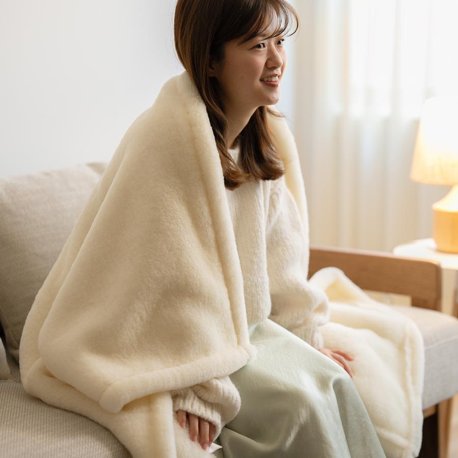毛布 ハーフサイズ 140×100cm ひざ掛け ウール 100% ブランケット 泉大津 日本製 ウール毛布 メリノウール 厚手 ハーフケット 膝掛け お昼寝 保育園 洗え_6