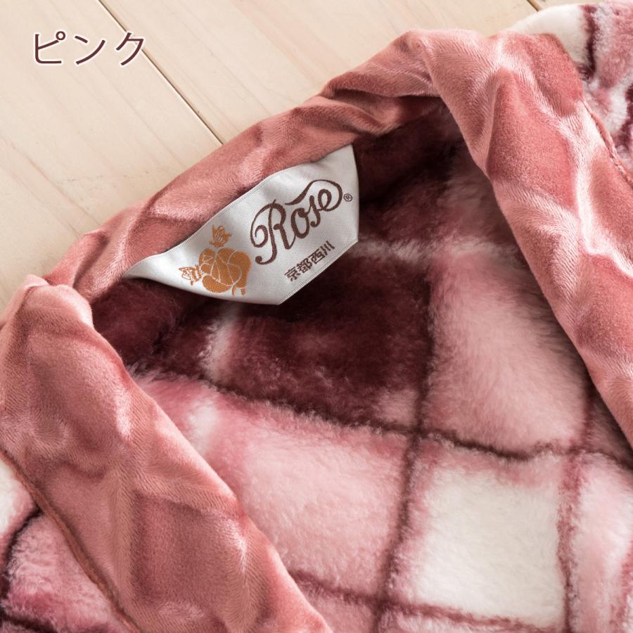 西川（nishikawa） 毛布 かいまき 夜着毛布 日本製 冬用 チェック柄