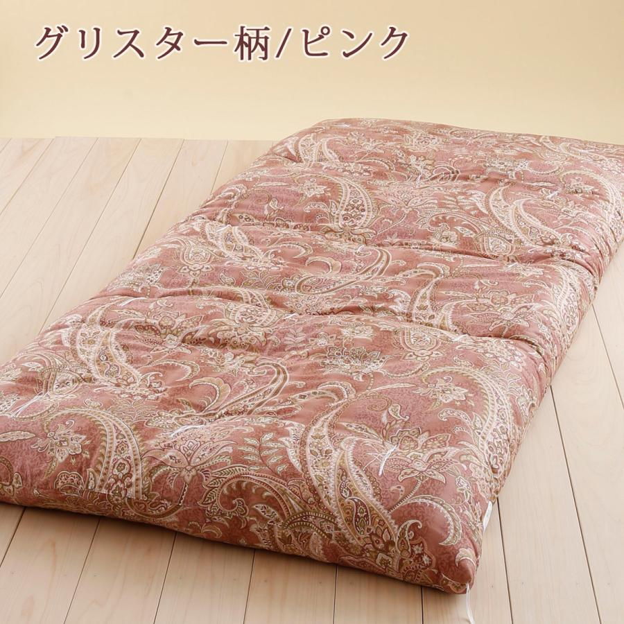 敷き布団 シングル 日本製 昔ながらの敷きふとん 綿わた敷き布団 グリスター 露芝 インド綿100％ 100×210cm シン | ブランド登録なし | 05