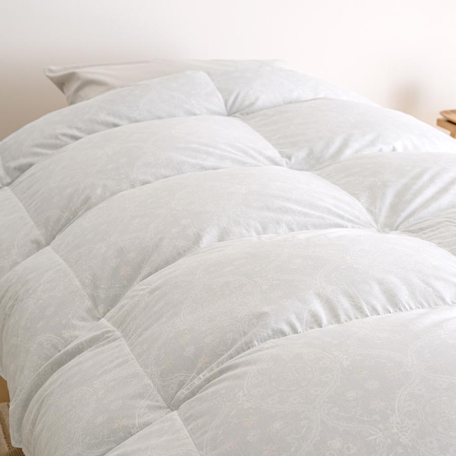 羽毛布団 セミダブル ロマンス 小杉 西川掛カバー特典付 DP400 掛け布団 日本製 ダウン93% 増量1.6kg 抗菌 花粉 ダニ対策 | ロマンス小杉 | 01