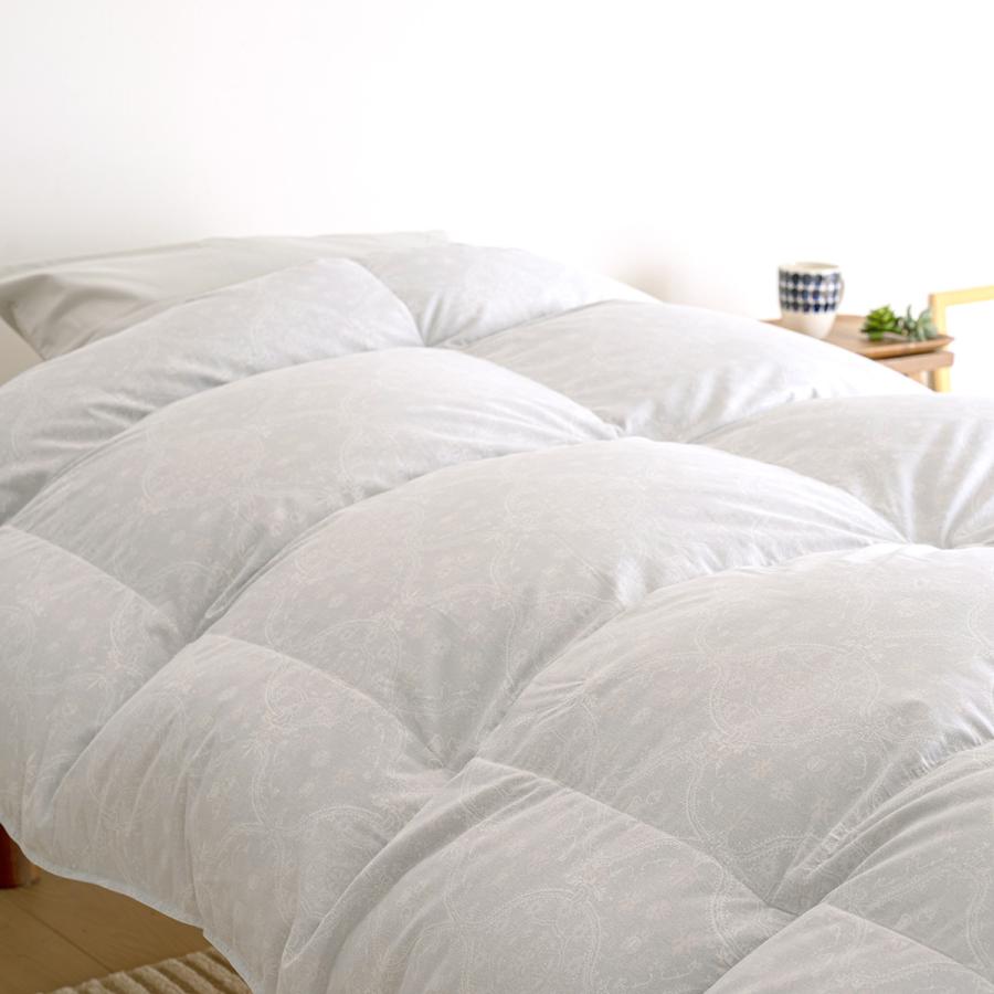 羽毛布団 セミダブル ロマンス 小杉 西川掛カバー特典付 DP400 掛け布団 日本製 ダウン93% 増量1.6kg 抗菌 花粉 ダニ対策 | ロマンス小杉 | 08