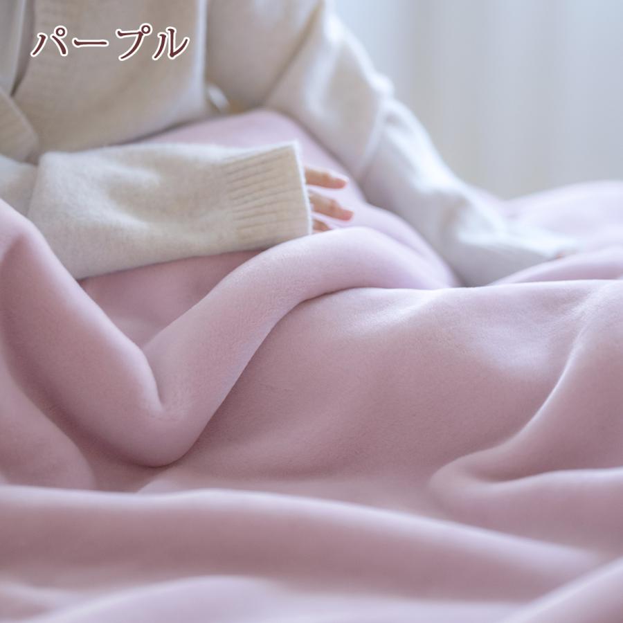 毛布 シングル 2枚合わせ 西川 西川産業 東京西川 ブランケット アクリル毛布 吸湿 発熱 静電気防止 無地 ローズオイル配合 2.5kg 洗える | 西川 | 02