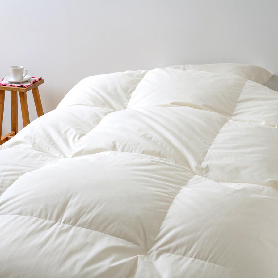 羽毛布団 クィーン 西川 掛け布団 ハンガリー産グース ダウン93% DP410 増量2.0kg 綿100％ 超長綿 | 西川 | 01