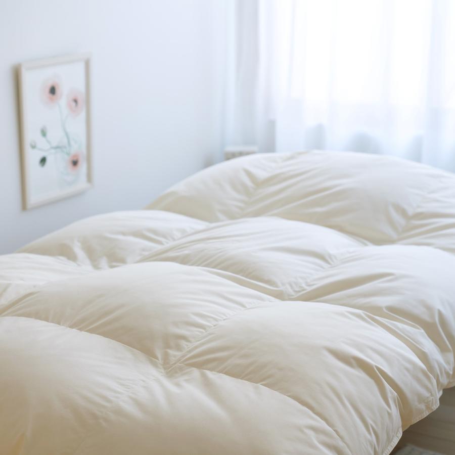 羽毛布団 クィーン 西川 掛け布団 ハンガリー産グース ダウン93% DP410 増量2.0kg 綿100％ 超長綿 | 西川 | 08
