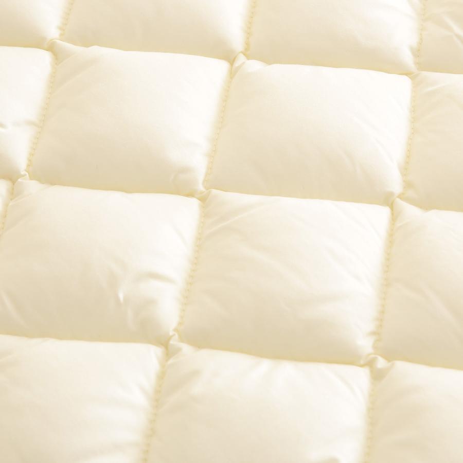 洗える ベッドパッド ダブル 日本製 ウォッシャブル フランス羊毛100％ 側生地綿100 ダブル ベッドパット ベットパッド｜futontown｜08