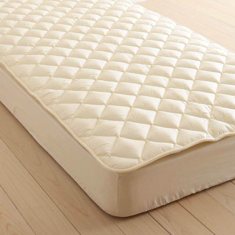 洗える ベッドパッド クイーン フランス羊毛 ベットパット ベッドパット 日本製 ウォッシャブルウールクィーン｜futontown｜02