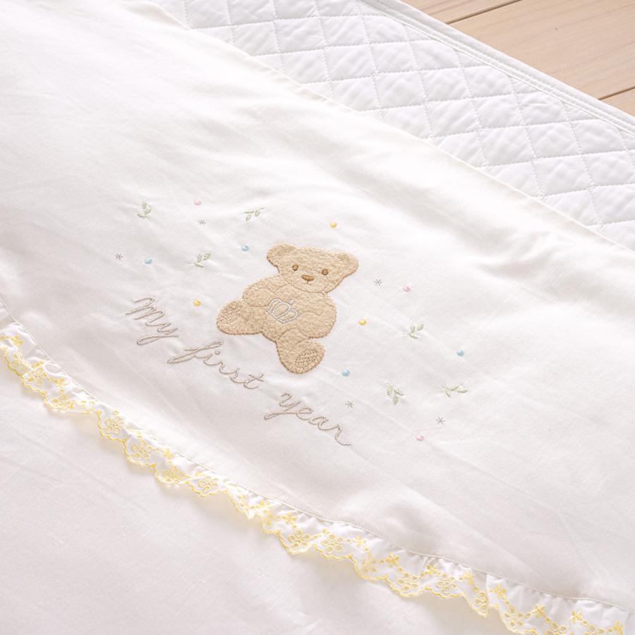 ベビー布団カバー ベビー用 肌掛け布団カバー 87×117cm 西川 日本製 毛布カバー ベビー布団 85×115cm用 吸湿 保湿 綿混 | 西川 | 02