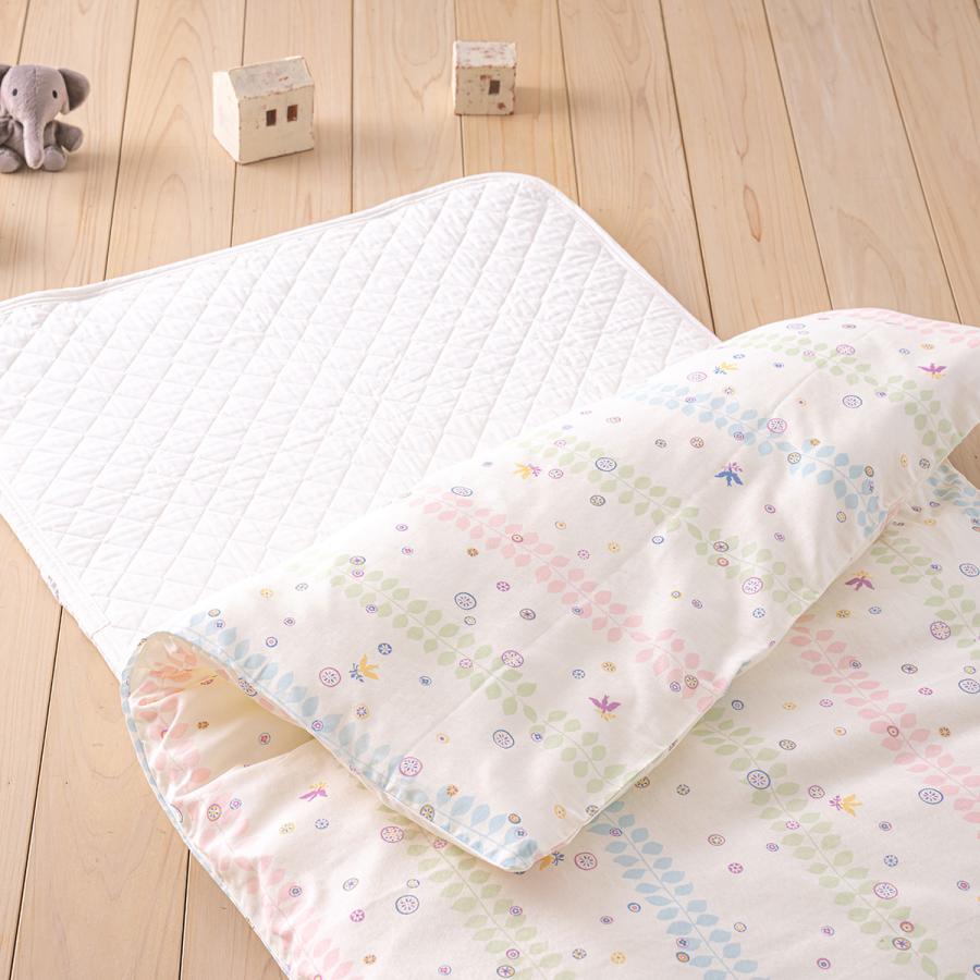 ベビー布団カバー ベビー用 肌掛け布団カバー 87×117cm 綿100％ 西川 日本製 毛布カバー ベビーふとん 85×115cm用 ミルジョワ | 西川 | 01