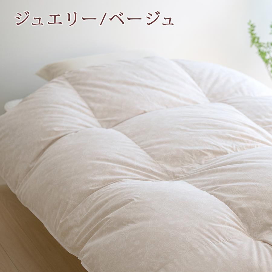 西川掛布団カバー特典付 羽毛布団 シングル ロマンス小杉 掛け布団 日本製 二層式キルト ハンガリー産マザーグースダウン93％ グース DP430の画像