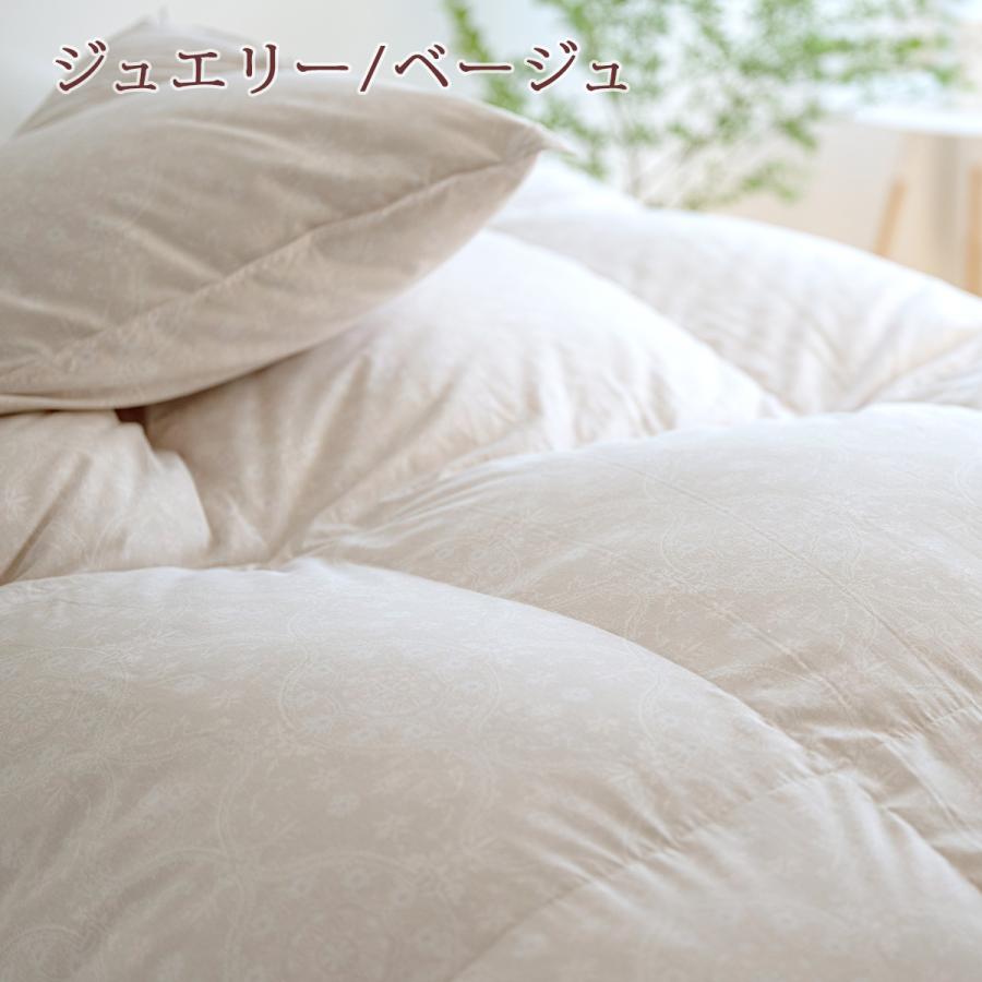 西川掛布団カバー特典付 羽毛布団 シングル ロマンス小杉 掛け布団 日本製 二層式キルト ハンガリー産マザーグースダウン93％ グース DP430の画像