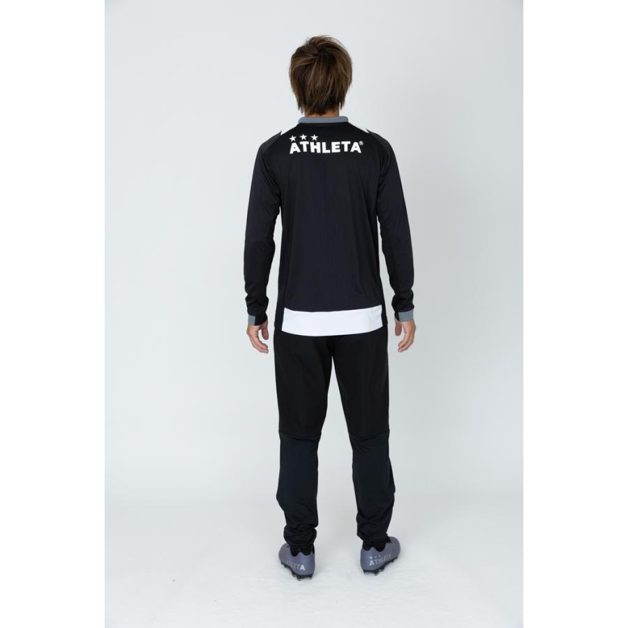 ユニフォームエクスペリメント 長袖フィットネスウェア ブラック ATHLETA（アスレタ） 長袖 プラクティス シャツ 02444 グラフィック