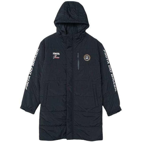FINTA フィンタ　ユニセックス 中綿ベンチコート ブラック FINTA フィンタ ユニセックス 中綿ベンチコート ブラック