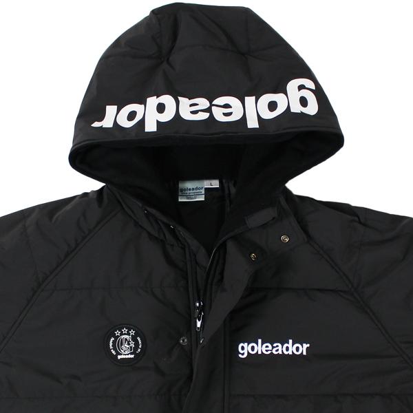 goleador ゴレアドール　ベンチコート ブラック Sサイズ goleador ゴレアドール ジュニア 中綿 ロング ベンチコート G