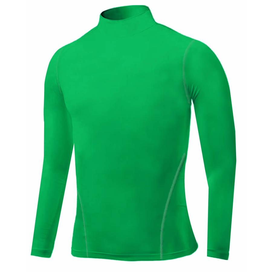 グリーン　クラブ　ストライプ ハイネック 長袖シャツ グリーン クラブ ストライプ ハイネック 長袖シャツ グリーン クラブ