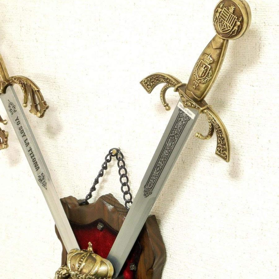 Sko 597 獅子の紋章 ヘラルドリー ウッド 中世の騎士 シールド 楽利流令呂店 タペストリー 盾 盾 中世の騎士 壁掛け ソード 刀剣 タペストリー 槍 スペイン製