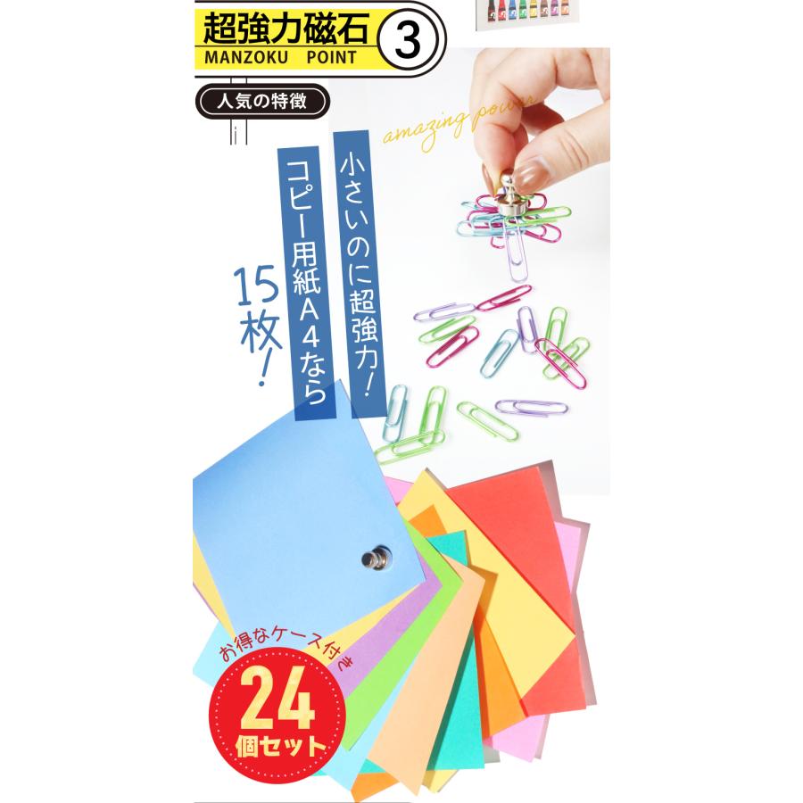 マグネットピン 黒 マグネット ピン ネオジム 白 6個 12個 24個 セット