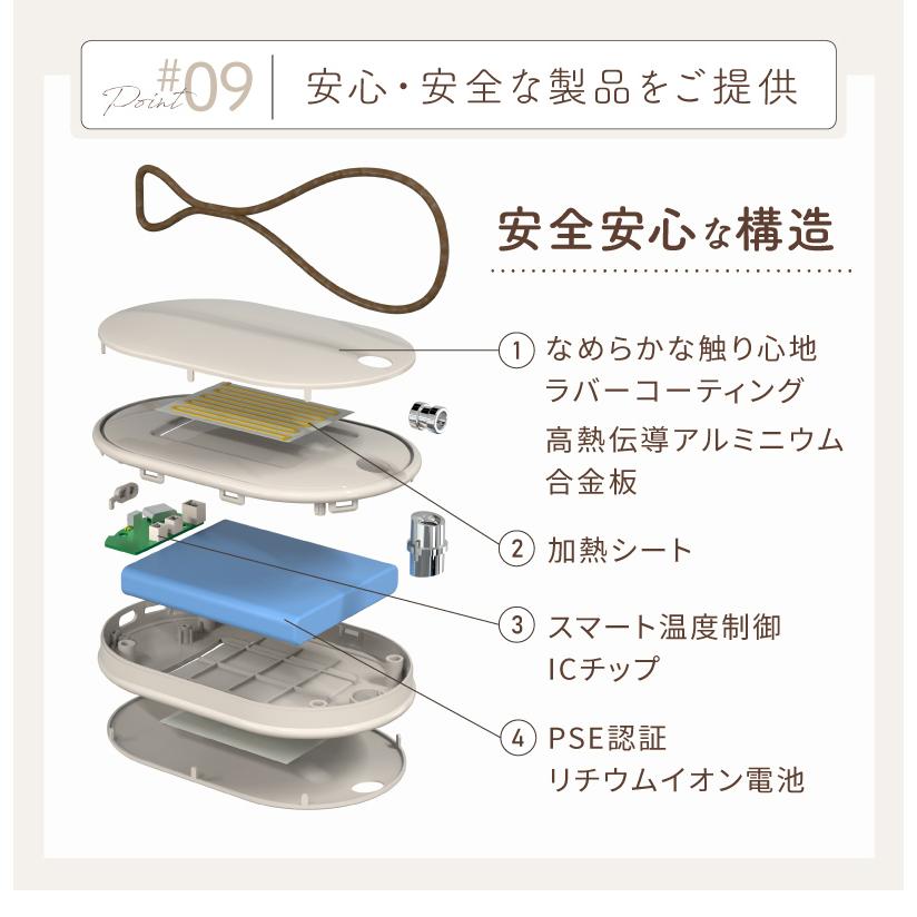 ZIPで紹介！ピュアライフ』 2段温度調節 充電式カイロ カイロ モバイル