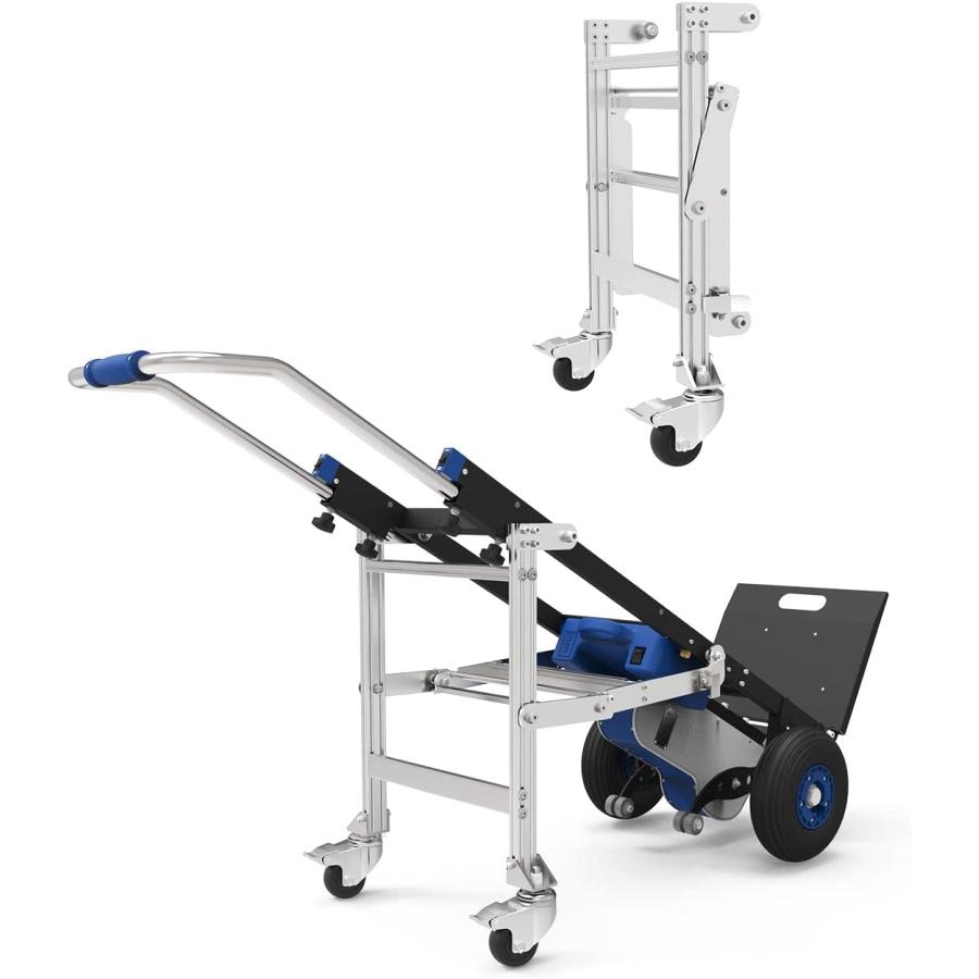 XSTO 平地用補助輪 電動階段運搬車 台車 階段昇降機 地上サポート 運搬車 スタンド 二輪 アルミ製 耐久 丈夫 軽量 |  | 01